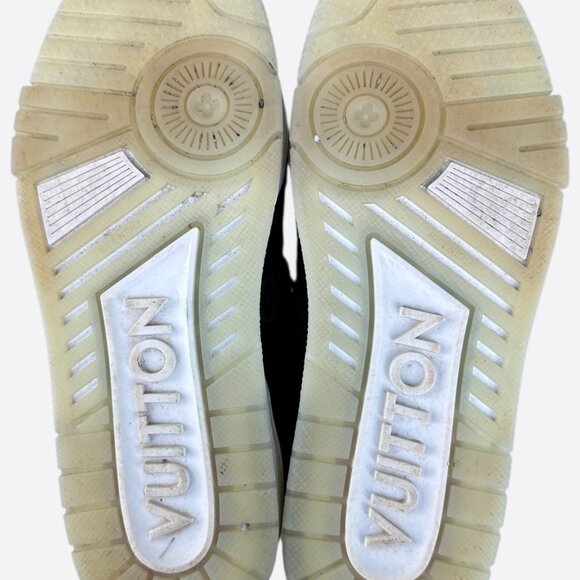 Louis Vuitton Black Monogram Eclipse Suede Trainers - Picture 7 of 8